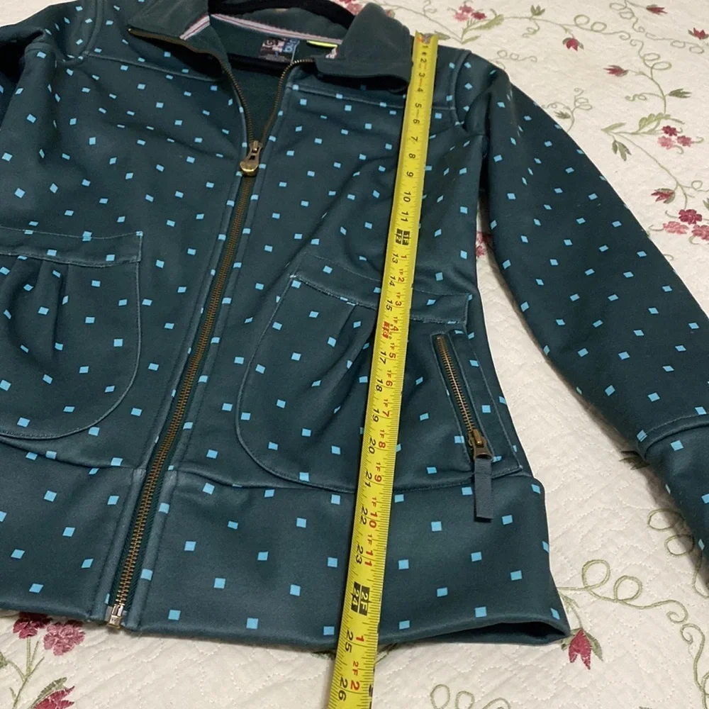Burton Dryride Snow board Full Zip Jacket small Green Blue MCM